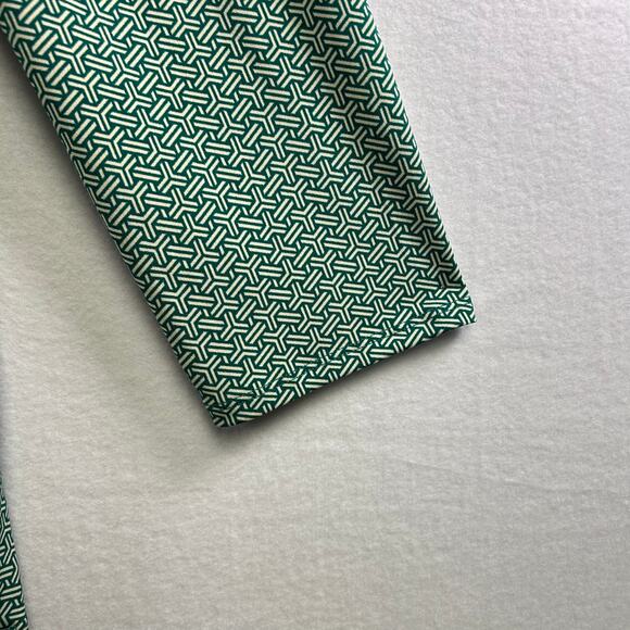 Career, professional, formal Geometric Green Blouse - Size Large - Picture 5 of 10